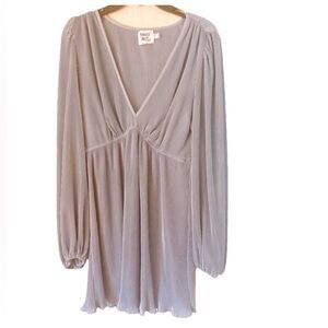 Princess Polly blue gray v neck swing dress size 10